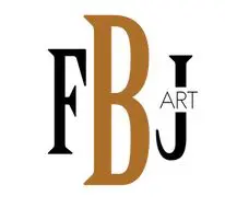 A logo of the fbj art group.